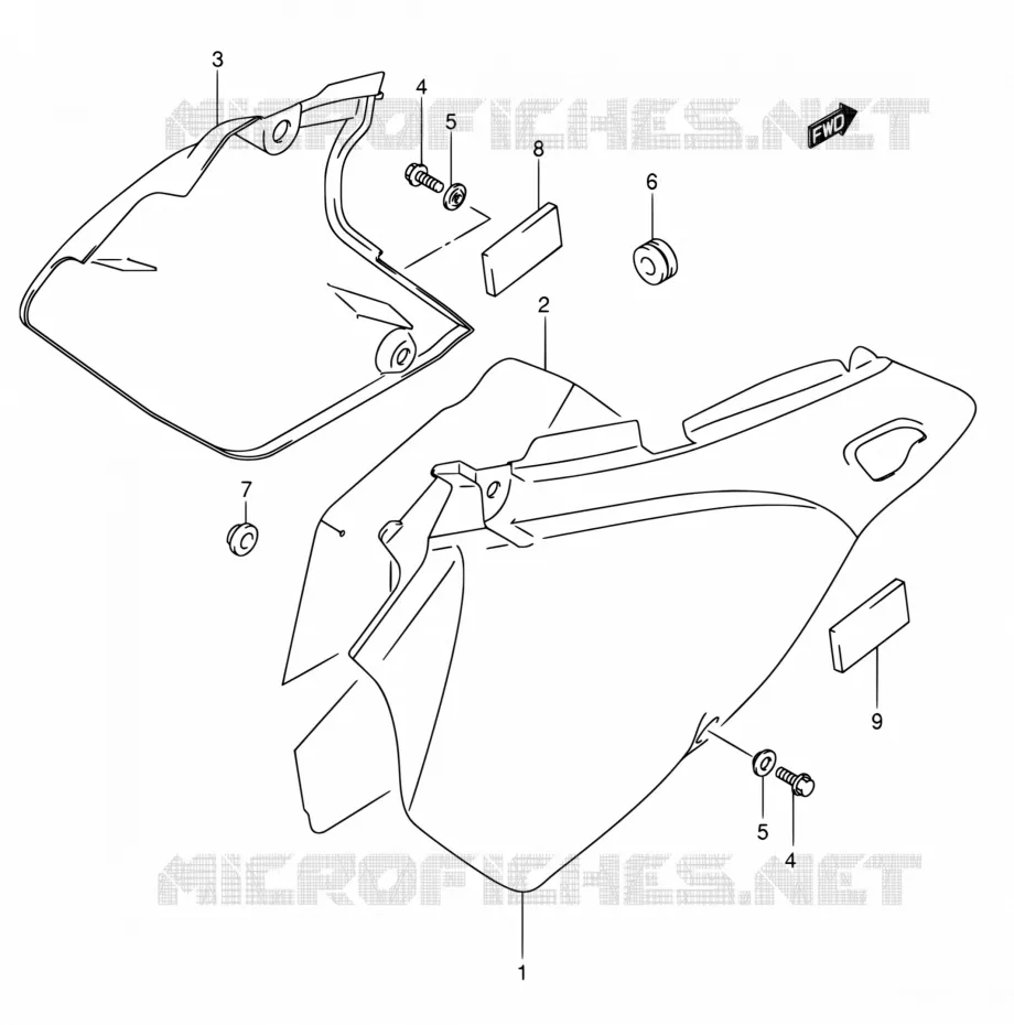 FAIRING Suzuki MOTO 400 DR-Z 2007  DR-Z400E K7 (E03,E28,E33)