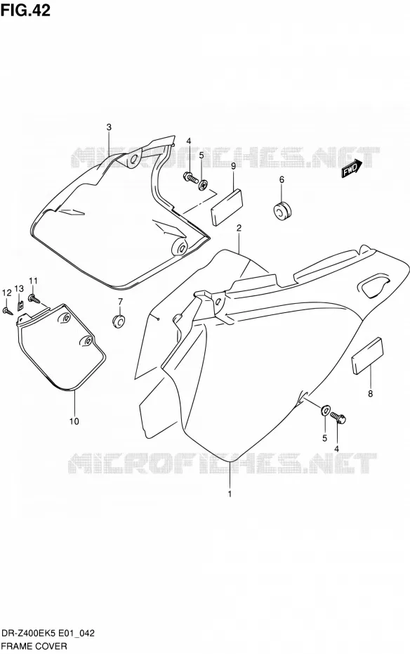 FAIRING Suzuki MOTO 400 DR-Z 2007  DR-Z400EK7(E24)