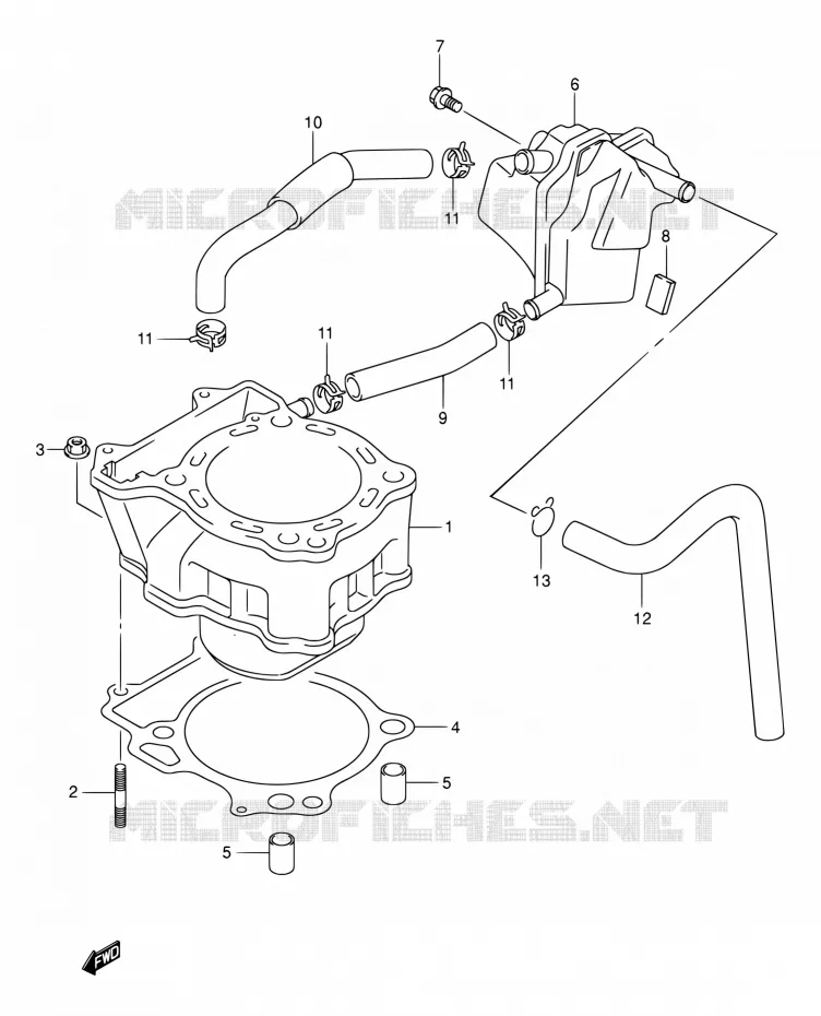 CYLINDER Suzuki MOTO 400 DR-Z 2000  DR-Z400E Y (E03,E28,E33)