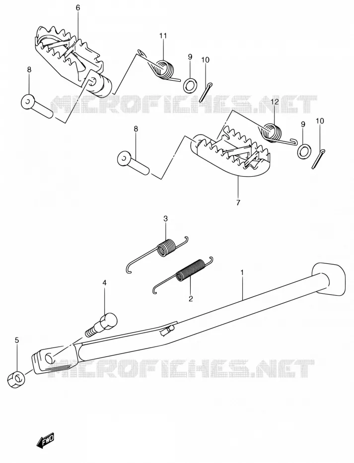 STAND (MODELE Y/K1/K2/K3) Suzuki MOTO 400 DR-Z 2000  DR-Z400EY(E24)