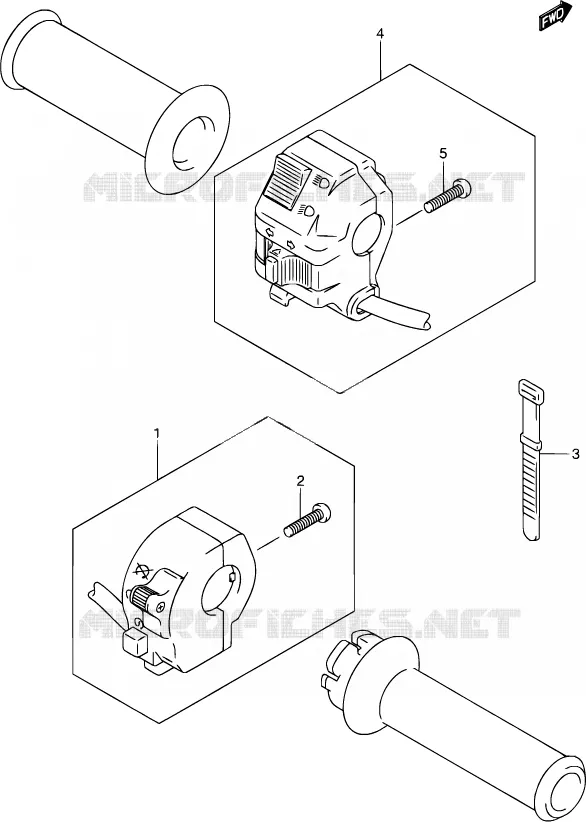 SWITCHES Suzuki MOTO 400 DR-Z 2001  DR-Z400S K1 (E03,E28,E33)