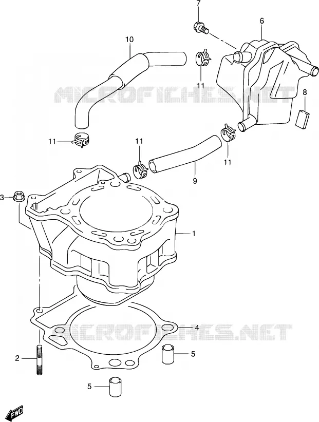 CRACKCASE COVER Suzuki MOTO 400 DR-Z 2002  DR-Z400S K2 (E03,E28,E33)