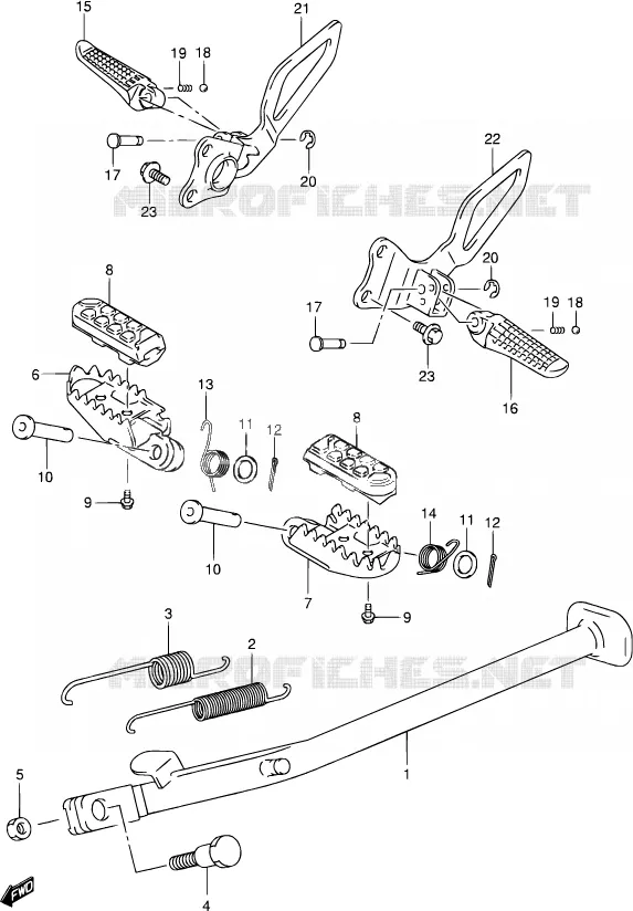 FAIRING  (MODELE K2) Suzuki MOTO 400 DR-Z 2002  DR-Z400S K2 (E03,E28,E33)