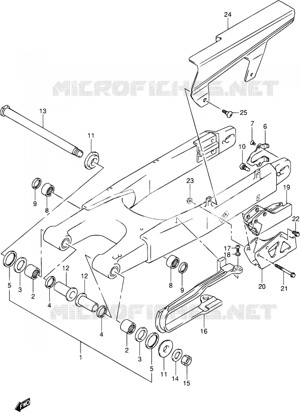FRAME Suzuki MOTO 400 DR-Z 2002  DR-Z400S K2 (E03,E28,E33)
