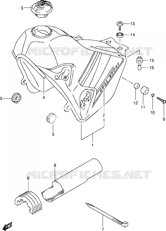 FUEL COCK Suzuki MOTO 400 DR-Z 2002  DR-Z400S K2 (E03,E28,E33)