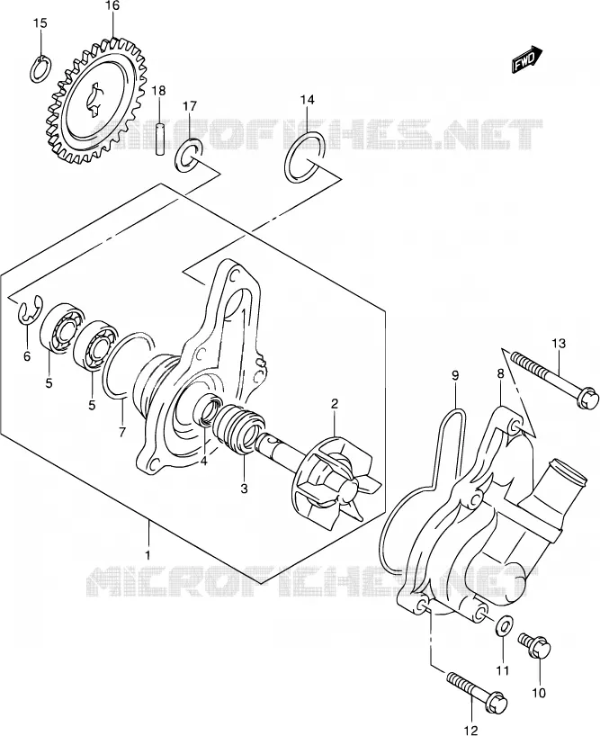RADIATOR FAN Suzuki MOTO 400 DR-Z 2002  DR-Z400S K2 (E03,E28,E33)