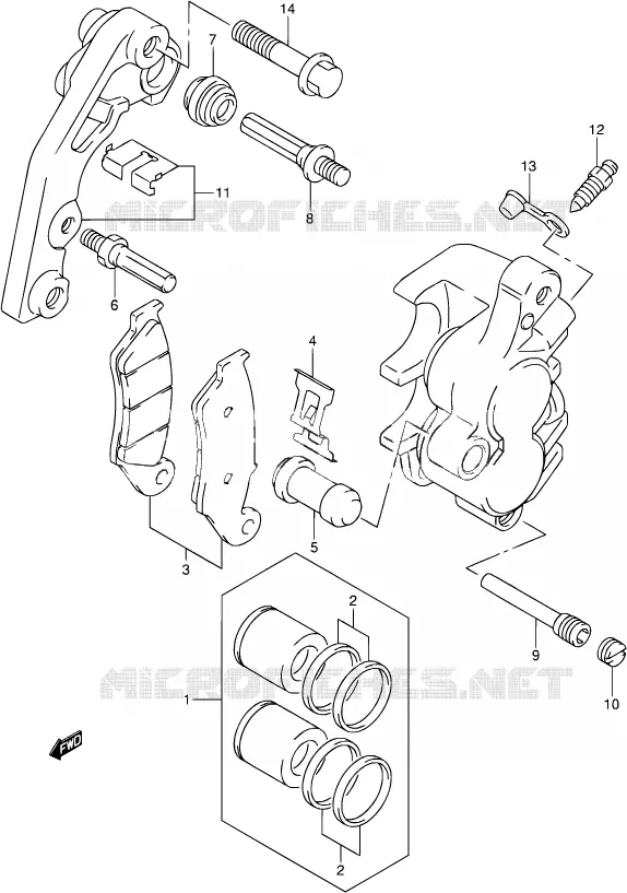 REAR DAMPER Suzuki MOTO 400 DR-Z 2002  DR-Z400S K2 (E03,E28,E33)