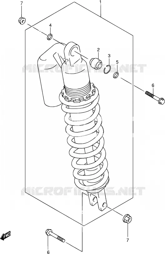 REAR WHEEL Suzuki MOTO 400 DR-Z 2002  DR-Z400S K2 (E03,E28,E33)
