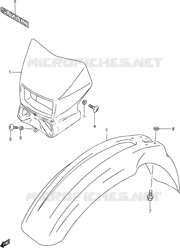 RIGHT LEVER Suzuki MOTO 400 DR-Z 2002  DR-Z400S K2 (E03,E28,E33)