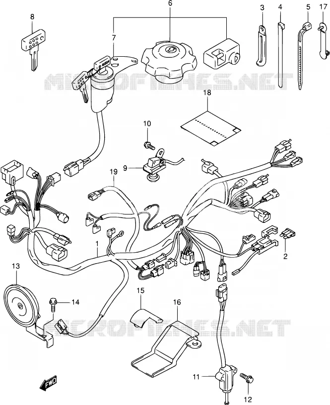 STARTER MOTOR Suzuki MOTO 400 DR-Z 2002  DR-Z400S K2 (E03,E28,E33)