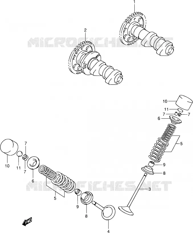 TIMING Suzuki MOTO 400 DR-Z 2002  DR-Z400S K2 (E03,E28,E33)