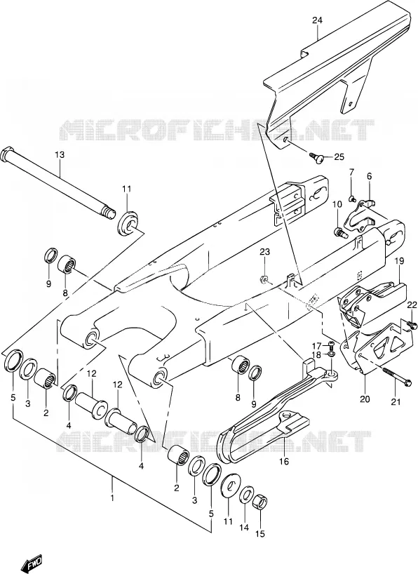 FRAME Suzuki MOTO 400 DR-Z 2003  DR-Z400S K3 (E03,E28,E33)