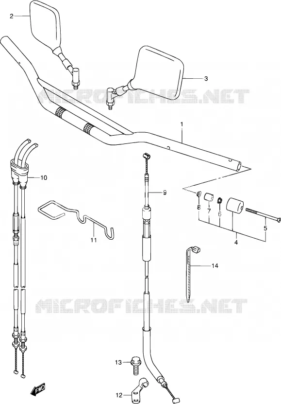 LEFT LEVER - HANDGRIP Suzuki MOTO 400 DR-Z 2003  DR-Z400S K3 (E03,E28,E33)