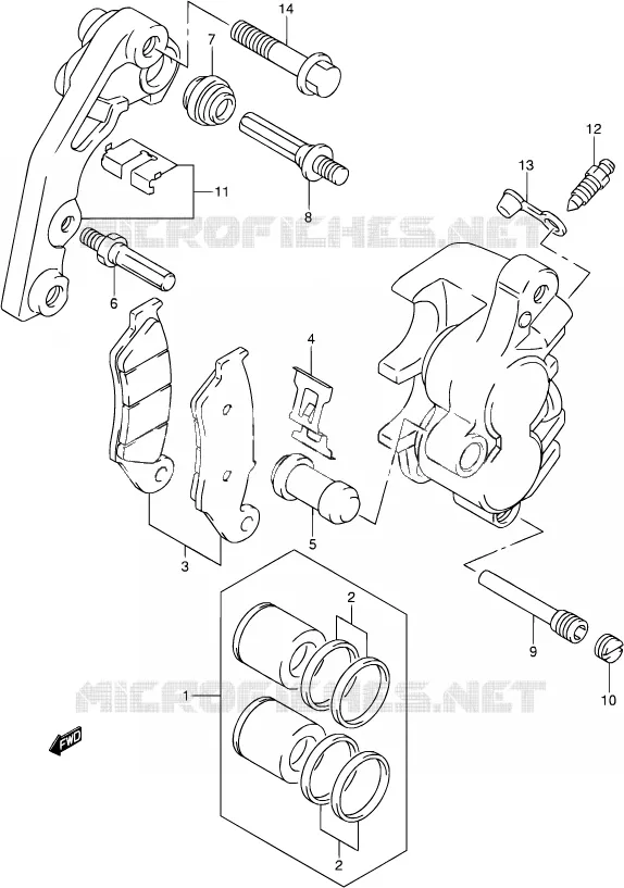 REAR DAMPER Suzuki MOTO 400 DR-Z 2003  DR-Z400S K3 (E03,E28,E33)