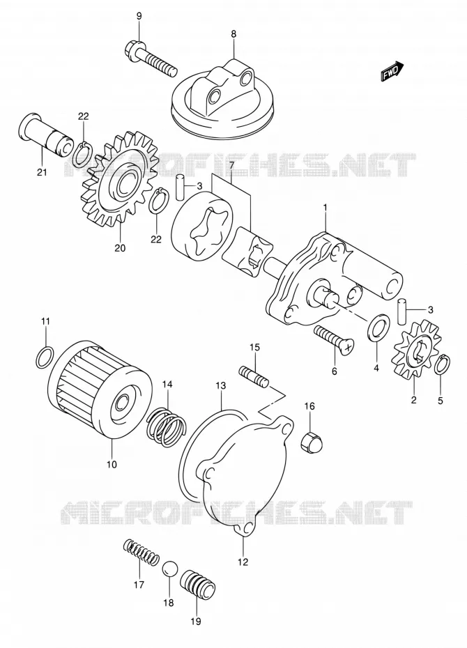 OIL PUMP Suzuki MOTO 400 DR-Z 2007  DR-Z400S K7 (E03,E28,E33)