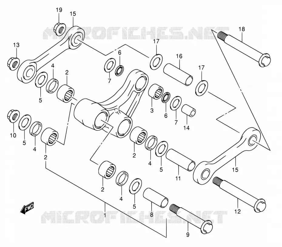 SHOCK ABSORBER LINKAGE Suzuki MOTO 400 DR-Z 2007  DR-Z400S K7 (E03,E28,E33)