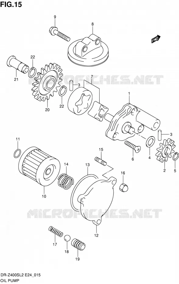 OIL PUMP Suzuki MOTO 400 DR-Z 2012  DR-Z400S L2 (E24)