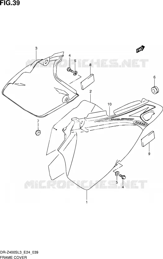 FAIRING Suzuki MOTO 400 DR-Z 2013  DR-Z400S L3 (E24)