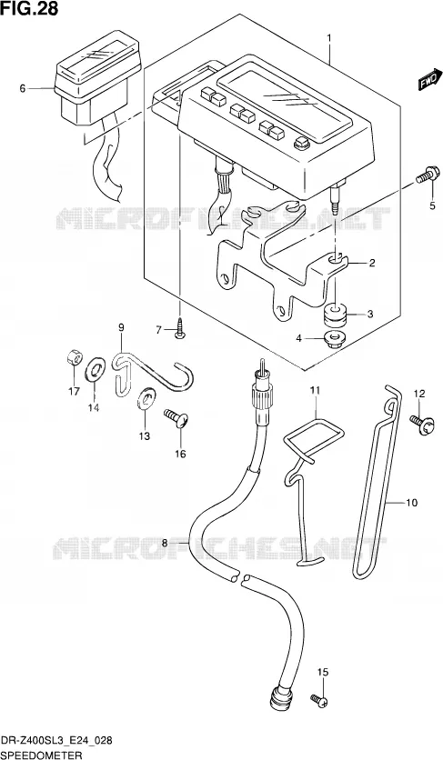 SPEEDOMETER Suzuki MOTO 400 DR-Z 2013  DR-Z400S L3 (E24)