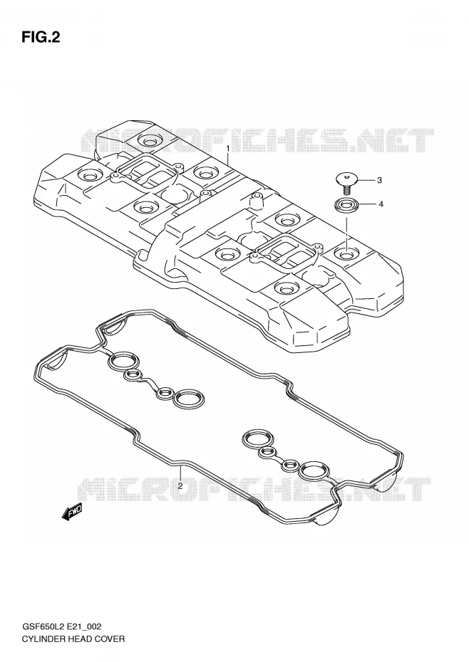 CYLINDER HEAD COVER Suzuki MOTO 650 BANDIT 2014  GSF650SAL2(E21)