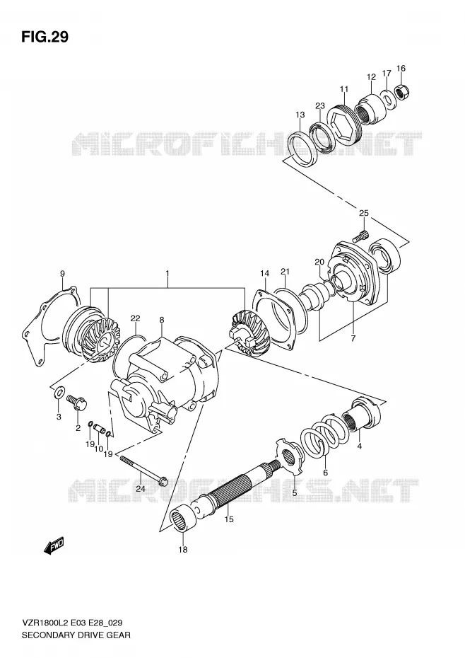 DRIVESHAFT Suzuki MOTO 1800 INTRUDER 2012  VZR1800L2(E03)