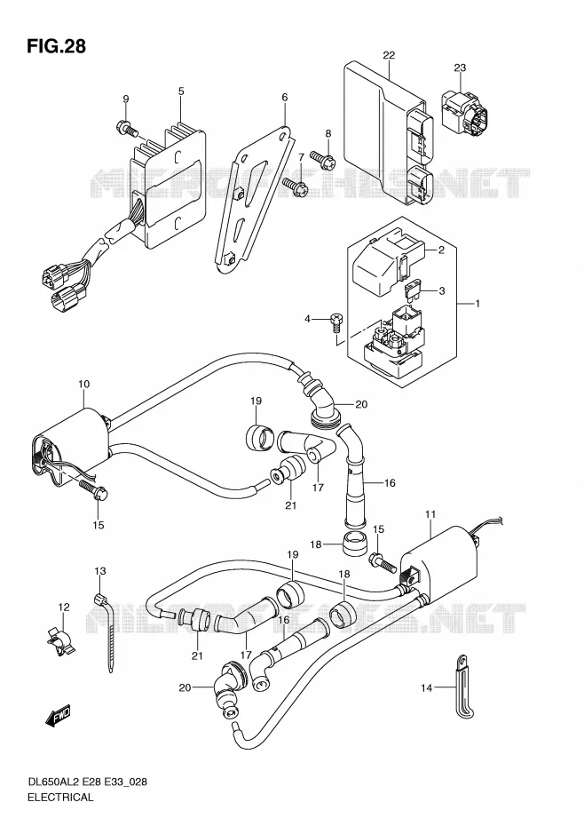 ELECTRICAL (DL650AL2 E33) Suzuki MOTO 650 V-STROM 2012  DL650AL2(E28)