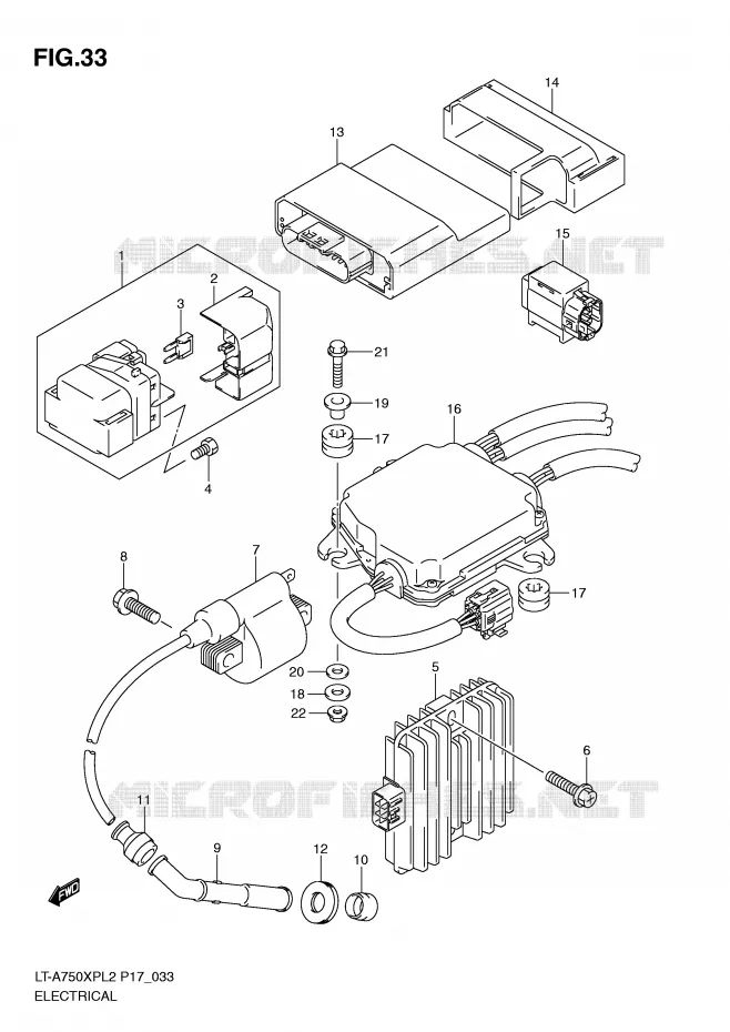 ELECTRICAL (LT-A750XPL2 P24) Suzuki QUAD 750 KINGQUAD 2012  LT-A750XPL2(P17)
