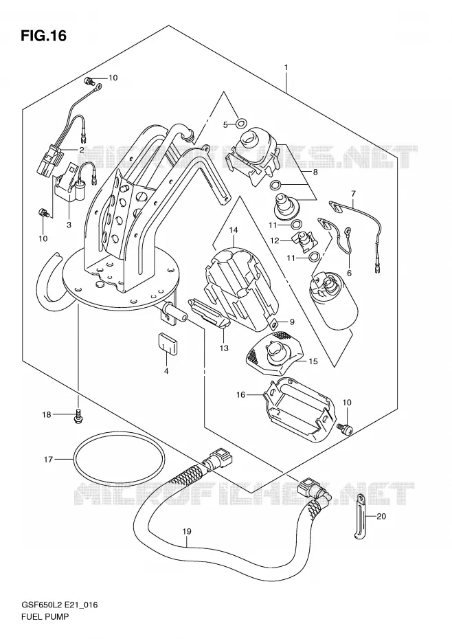 FUEL PUMP Suzuki MOTO 650 BANDIT 2012  GSF650AL2(E21)