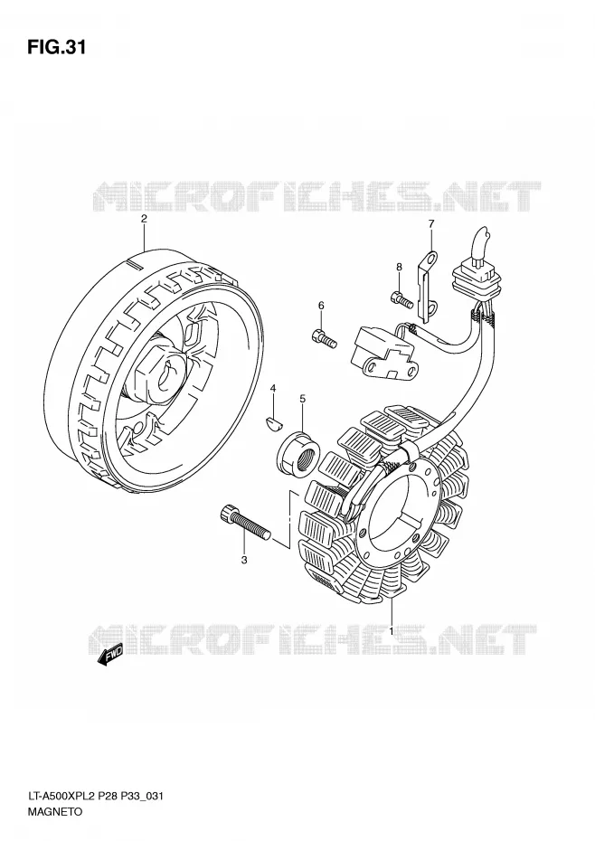 IGNITION Suzuki QUAD 500 KINGQUAD 2012  LT-A500XPL2(P28)