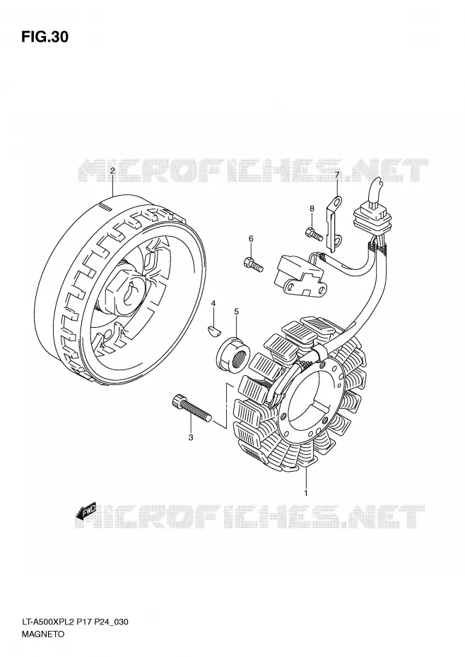 IGNITION Suzuki QUAD 500 KINGQUAD 2012  LT-A500XPZL2(P17)