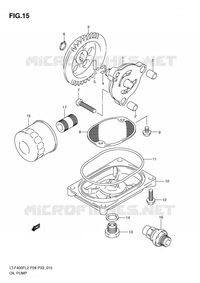 OIL PUMP Suzuki QUAD 400 KINGQUAD 2012  LT-F400FZL2(P28)