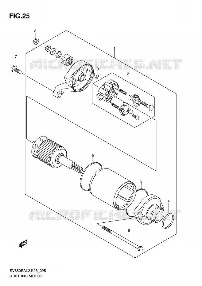 STARTER MOTOR Suzuki MOTO 650 SV-S 2012  SV650SAL2(E28)