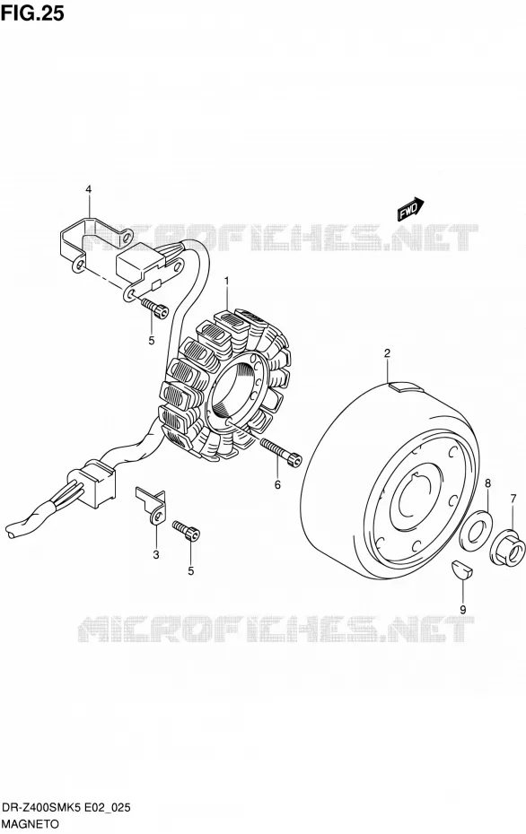 MAGNE TO Suzuki MOTO 400 DR-Z 2006  DR-Z400SMK6(E19)