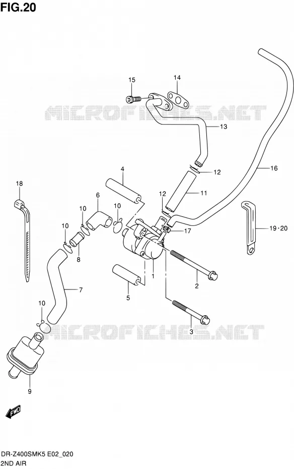 ANTI POLLUTION SYSTEM Suzuki MOTO 400 DR-Z 2006  DR-Z400SMK6(E24)