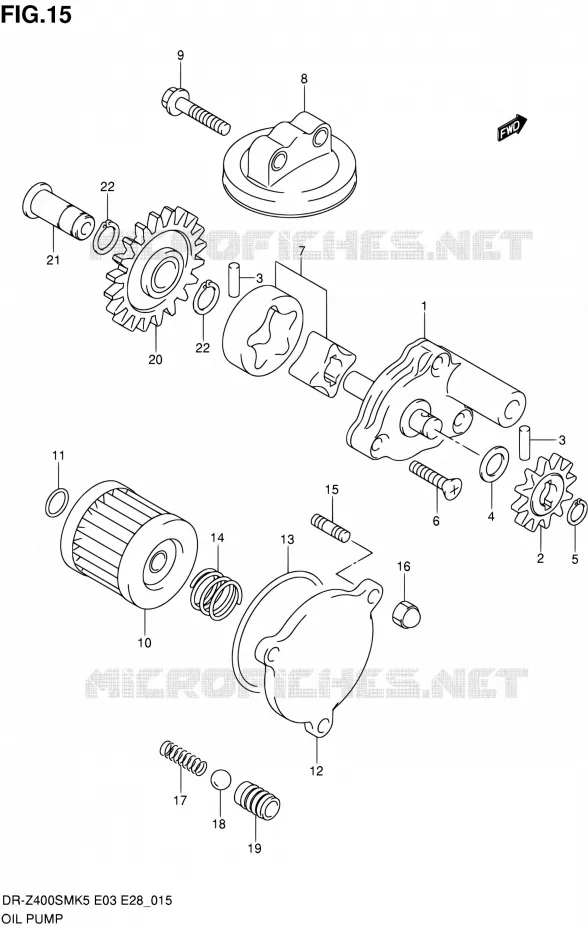 OIL PUMP Suzuki MOTO 400 DR-Z 2007  DR-Z400SM K7 (E03,E28,E33)