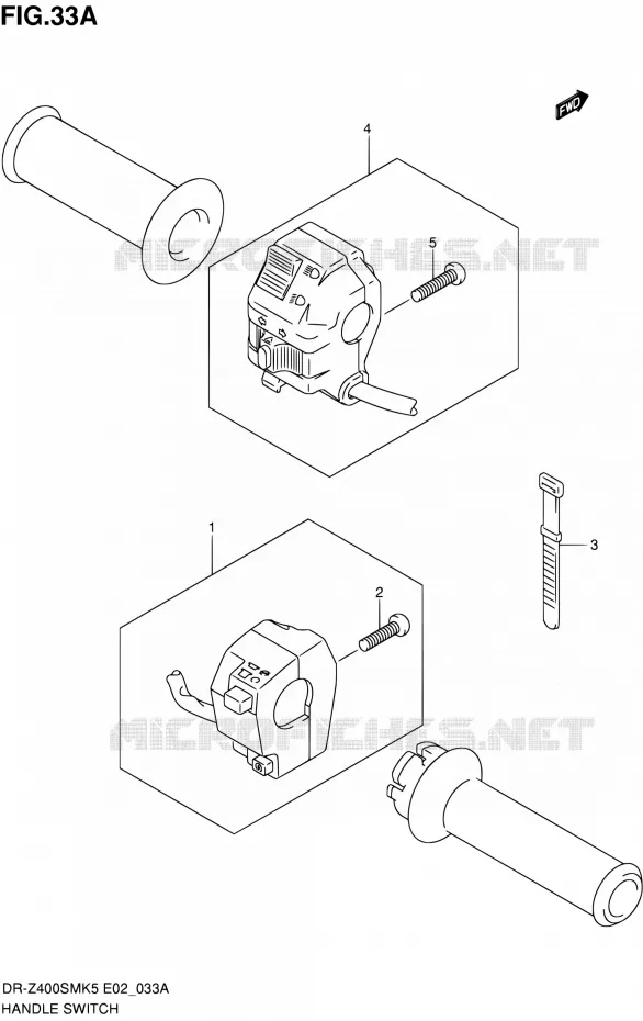 SWITCHES (MODEL K7/K8/K9) Suzuki MOTO 400 DR-Z 2008  DR-Z400SMK8(E19)
