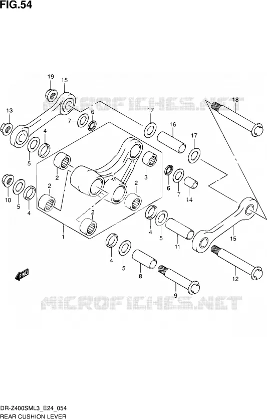 SHOCK ABSORBER LINKAGE Suzuki MOTO 400 DR-Z 2013  DR-Z400SM L3 (E24)