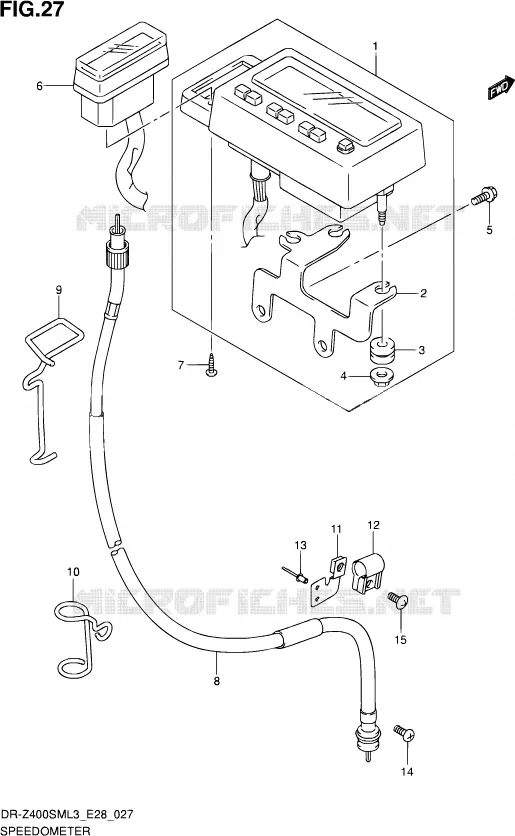 SPEEDOMETER Suzuki MOTO 400 DR-Z 2013  DR-Z400SM L3 (E28)