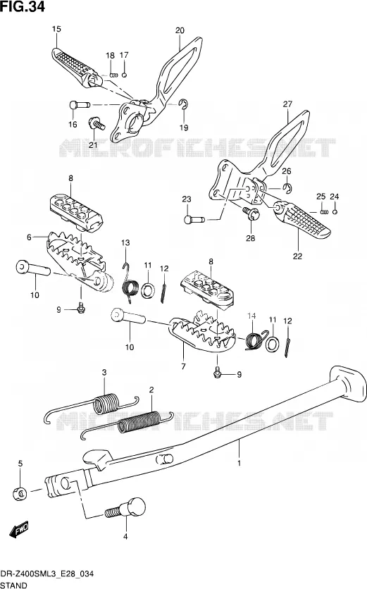 STAND Suzuki MOTO 400 DR-Z 2013  DR-Z400SM L3 (E28)