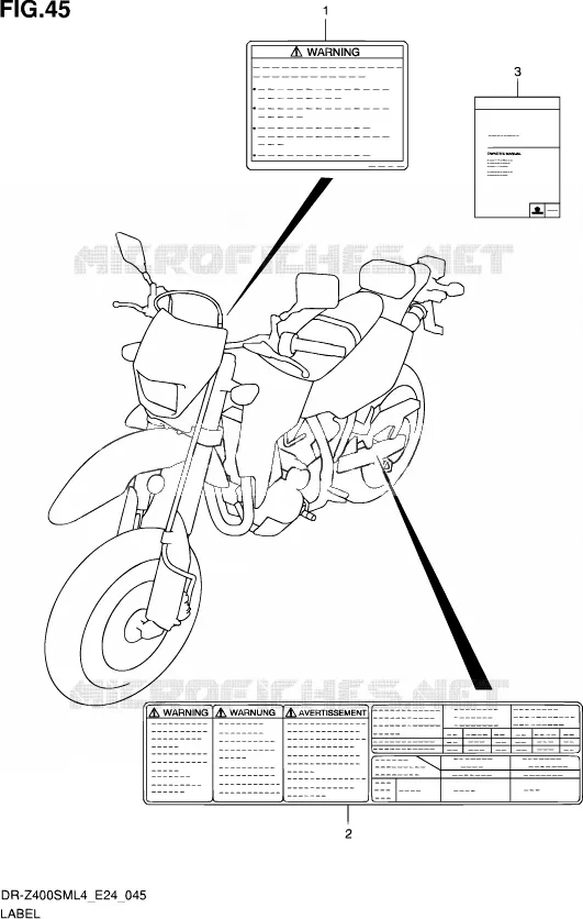 LABEL Suzuki MOTO 400 DR-Z 2014  DR-Z400SM L4 (E24)