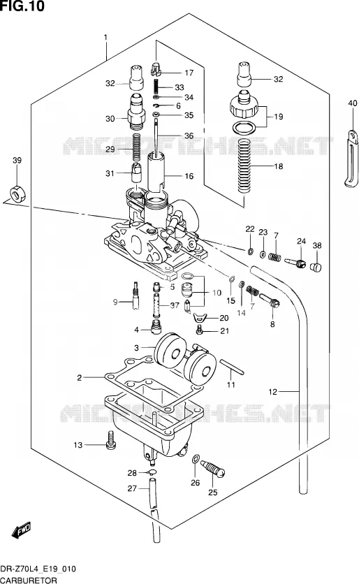 CARBURETOR Suzuki MOTO 70 DR-Z 2014  DR-Z70 L4 (E19)
