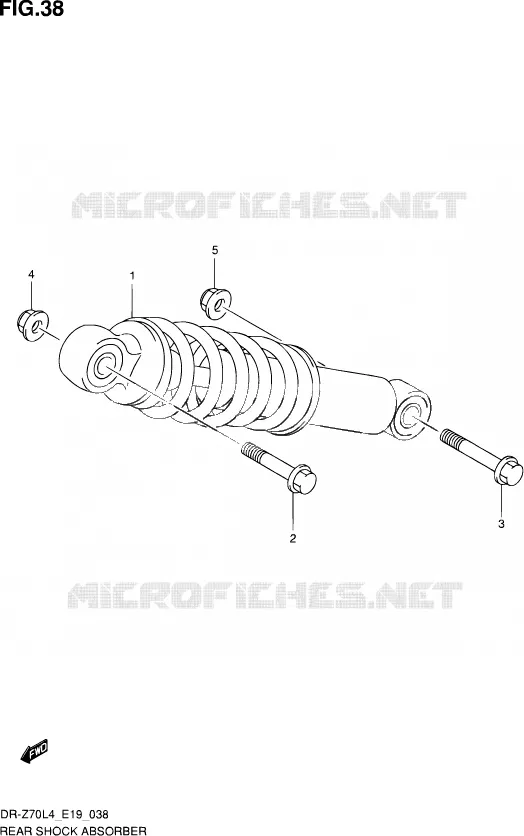 REAR DAMPER Suzuki MOTO 70 DR-Z 2015  DR-Z70 L4 (E19)