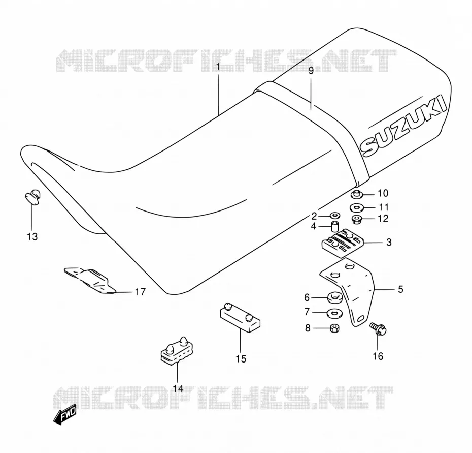 SEAT (MODELE R/S/T/V) Suzuki MOTO 125 DR 1997  DR125SEV/DR125SEUV
