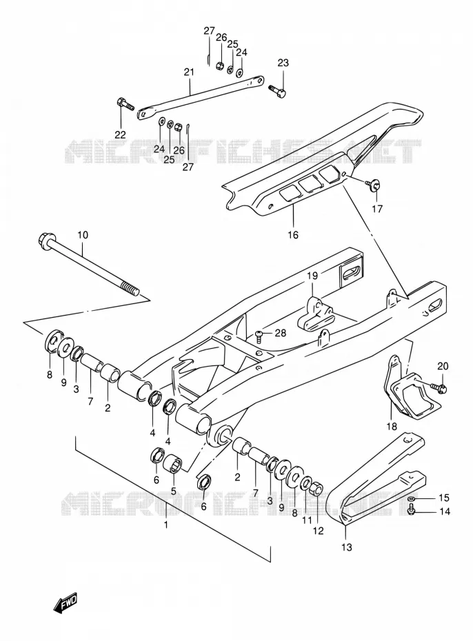 SWINGARM Suzuki MOTO 125 DR 1999  DR125SEX/DR125SEUX