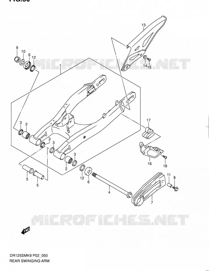 SWINGARM Suzuki MOTO 125 DR 2009  DR125SMK9(E02)