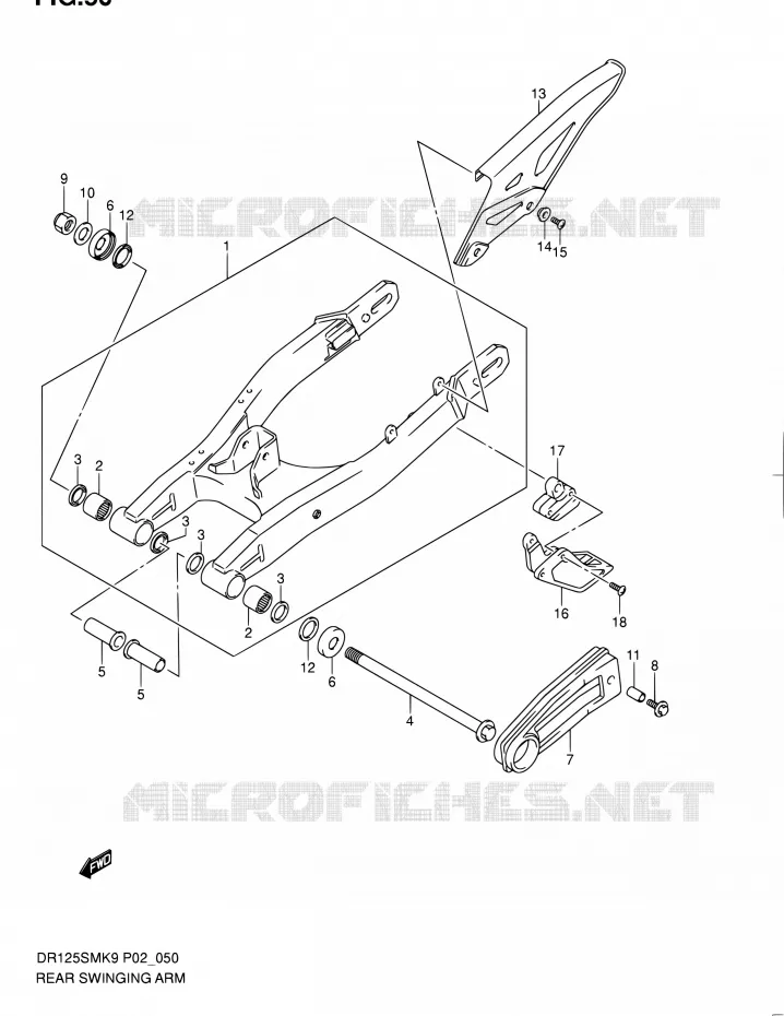 SWINGARM Suzuki MOTO 125 DR 2009  DR125SMK9(E19)