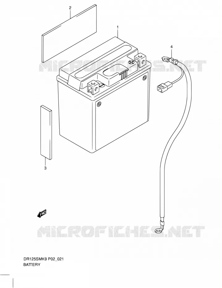BATTERY Suzuki MOTO 125 DR 2010  DR125SML0(E02)