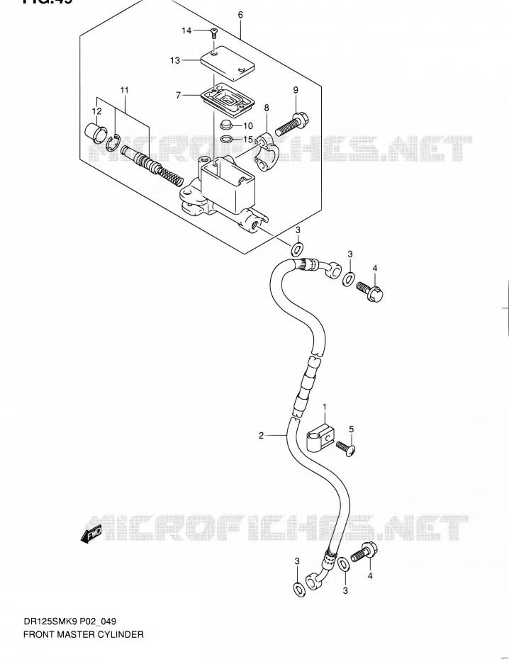 FR. MASTER CYLINDER Suzuki MOTO 125 DR 2010  DR125SML0(E02)