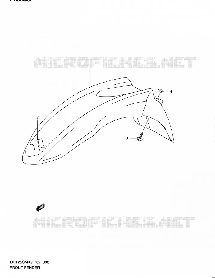 FRONT FENDER Suzuki MOTO 125 DR 2010  DR125SML0(E02)