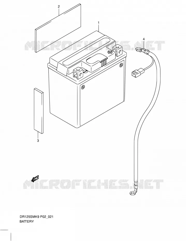 BATTERY Suzuki MOTO 125 DR 2012  DR125SML0(E19)
